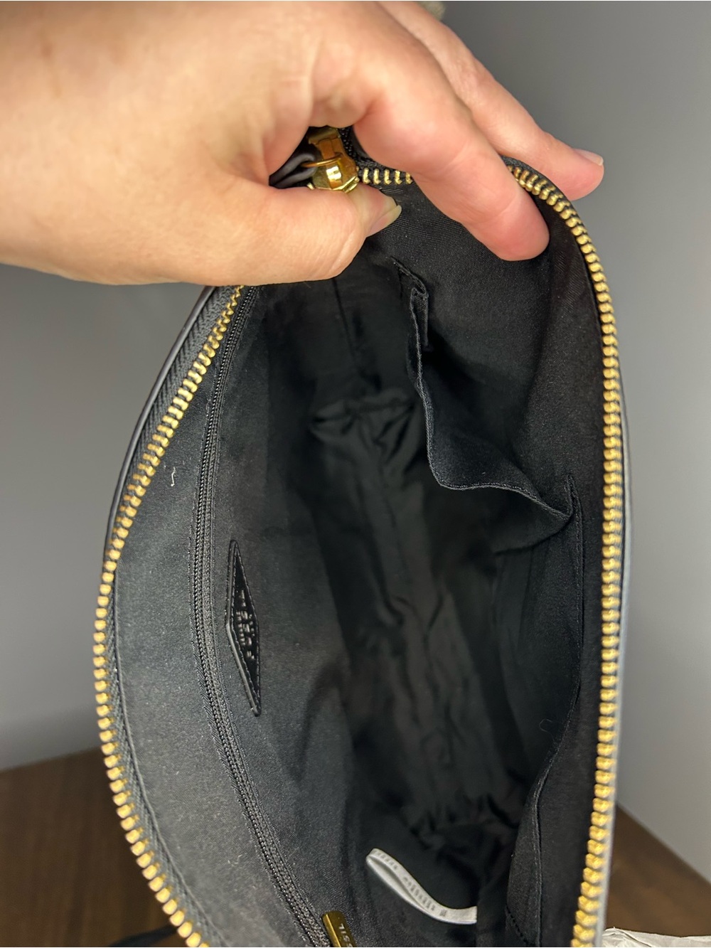 Fossil NWT Tara Crossbody Bag Black Brown Pebbled Leather - Picture 12 of 13
